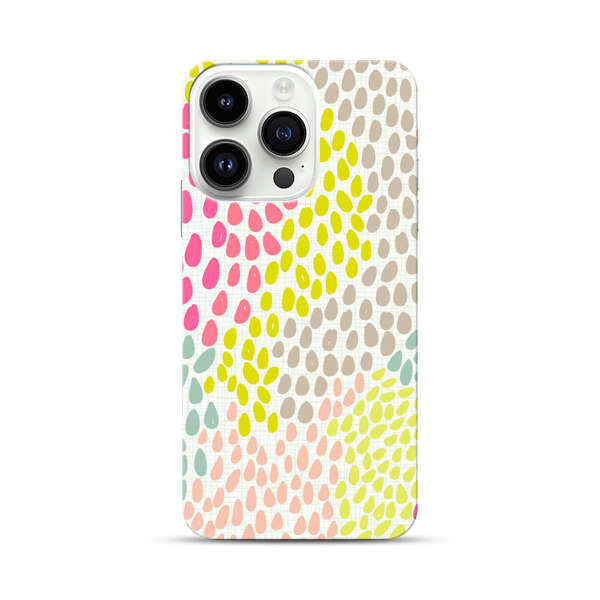 Colorful Abstract Teardrop Pattern iPhone 14 Pro Hard Case
