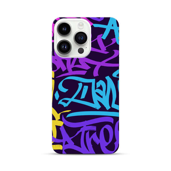 Colorful Graffiti Pattern iPhone 14 Pro Hard Case