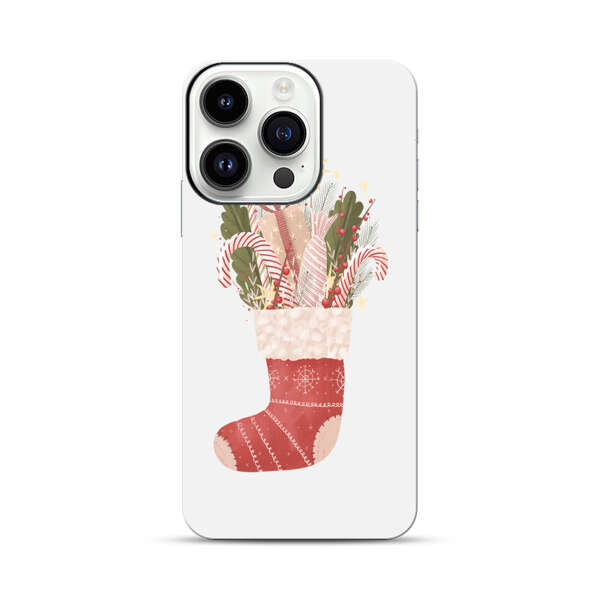 Christmas Stocking with Gifts and Candy Canes iPhone 14 Pro Impact Case