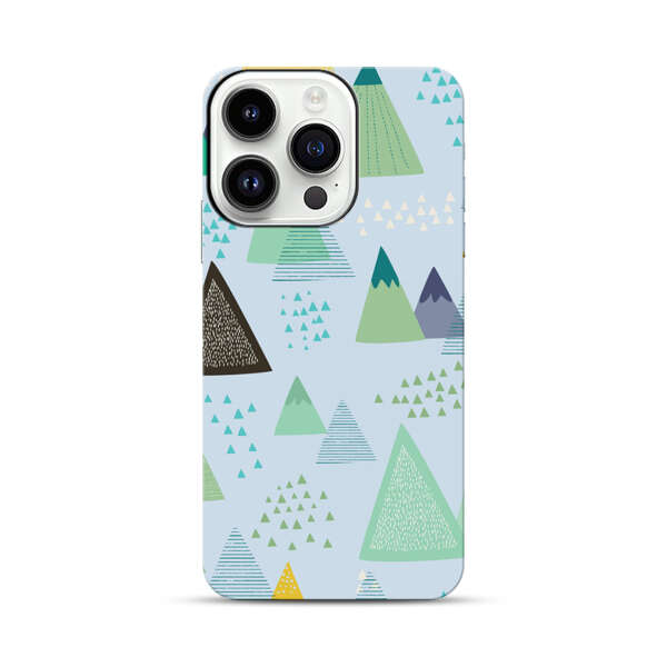 Colorful Abstract Mountain Pattern iPhone 14 Pro Impact Case