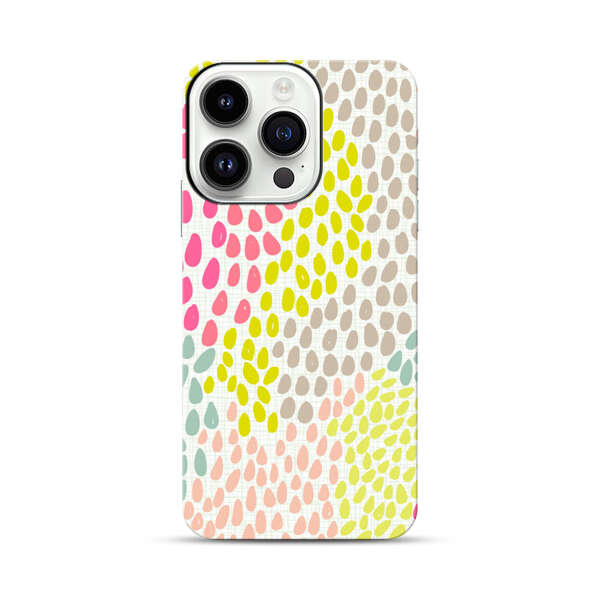 Colorful Abstract Teardrop Pattern iPhone 14 Pro Impact Case