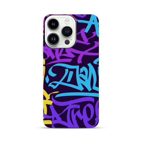 Colorful Graffiti Pattern iPhone 14 Pro Impact Case