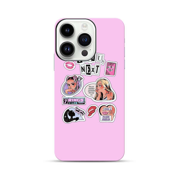 Pop Art Fashion Stickers iPhone 14 Pro Impact Case