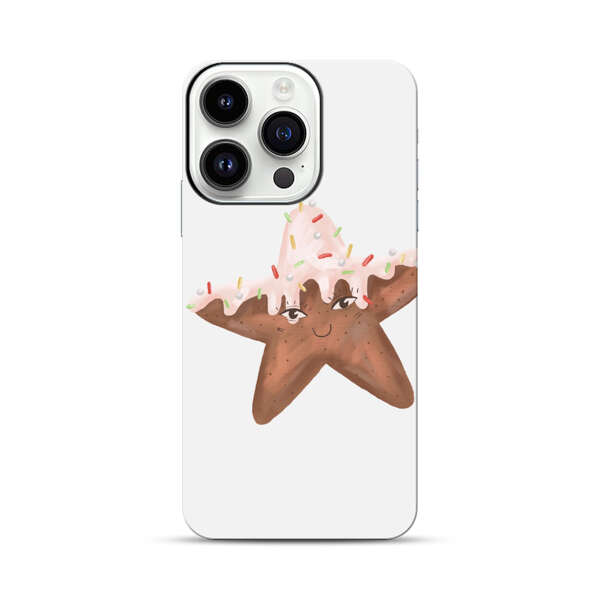 Smiling Gingerbread Star Cookie iPhone 14 Pro Impact Case