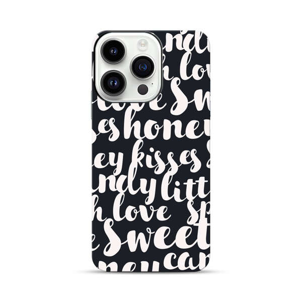 Sweet Honey Kisses Love Sugar Candy Pattern iPhone 14 Pro Impact Case