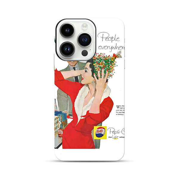 Vintage Pepsi-Cola Holiday Advertisement iPhone 14 Pro Impact Case
