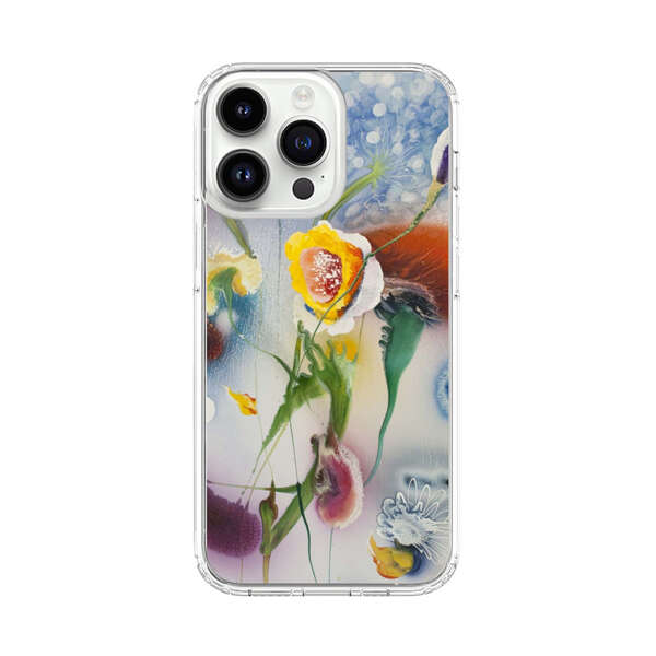 Abstract Colorful Flowers iPhone 14 Pro Max Case