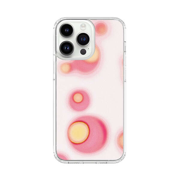 Abstract Pink and Yellow Blobs iPhone 14 Pro Max Case