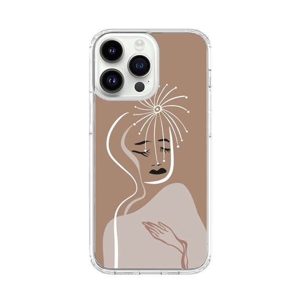 Artistic Abstract Portrait with Serene Face iPhone 14 Pro Max Case