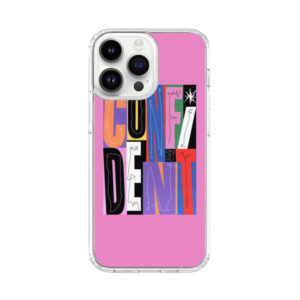 Confident Bold Colorful Typography iPhone 14 Pro Max Case