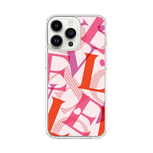 Love Colorful Letters Pattern iPhone 14 Pro Max Case