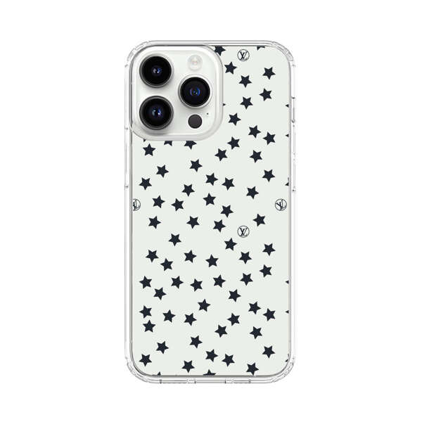 Minimalist Black Stars Pattern iPhone 14 Pro Max Case