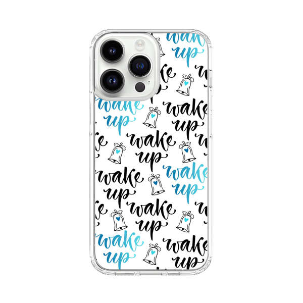 Motivational wake up call lettering pattern iPhone 14 Pro Max Case