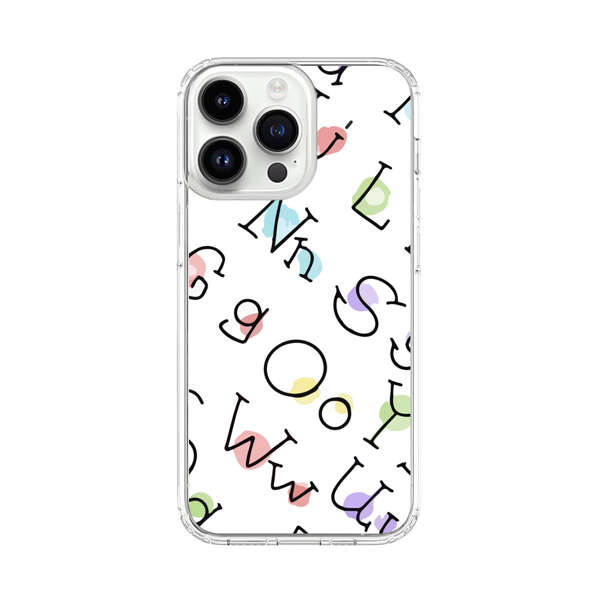 Playful Alphabet Pattern with Colorful Letters iPhone 14 Pro Max Case