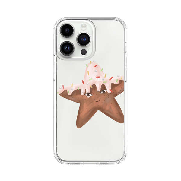 Smiling Gingerbread Star Cookie iPhone 14 Pro Max Case