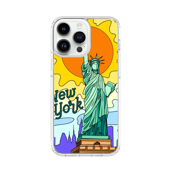 Statue of Liberty New York Artistic Sun iPhone 14 Pro Max Case