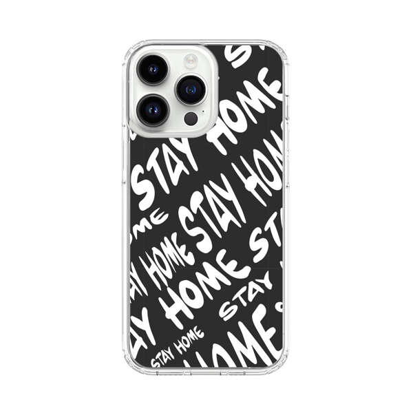 Stay Home Pattern iPhone 14 Pro Max Case