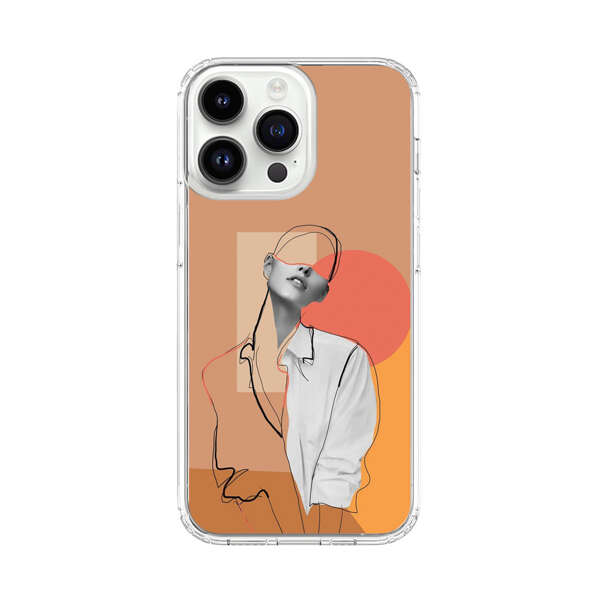 Stylish Abstract Portrait Art iPhone 14 Pro Max Case