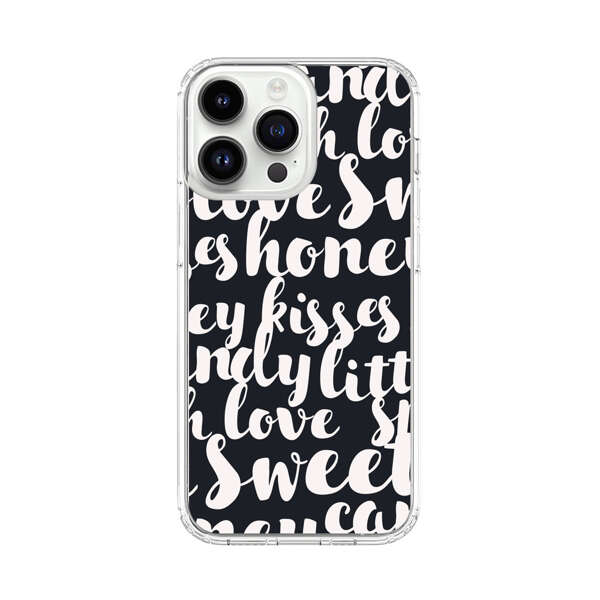 Sweet Honey Kisses Love Sugar Candy Pattern iPhone 14 Pro Max Case