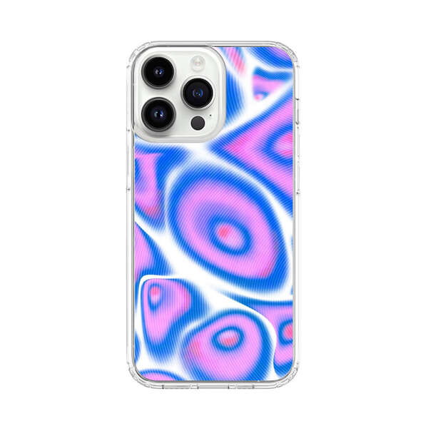 Vibrant Abstract Pink and Blue Swirl Pattern iPhone 14 Pro Max Case
