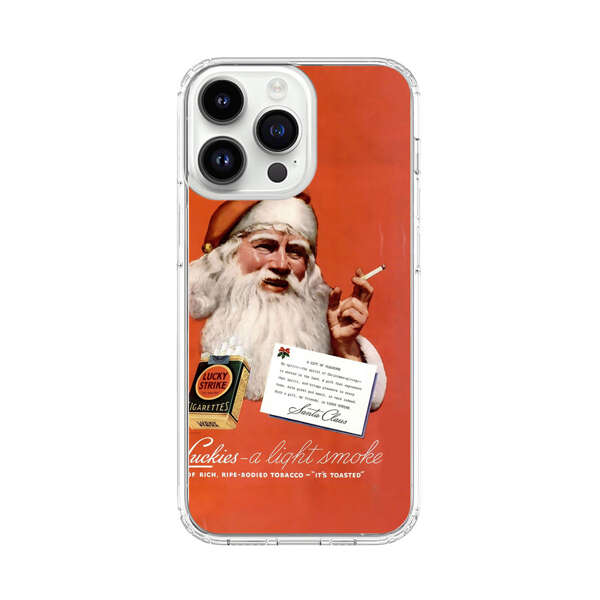 Vintage Santa Claus Smoking Lucky Strike Cigarettes Advertisement iPhone 14 Pro Max Case