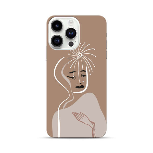 Artistic Abstract Portrait with Serene Face iPhone 14 Pro Max Hard Case