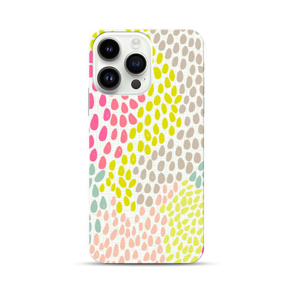 Colorful Abstract Teardrop Pattern iPhone 14 Pro Max Hard Case