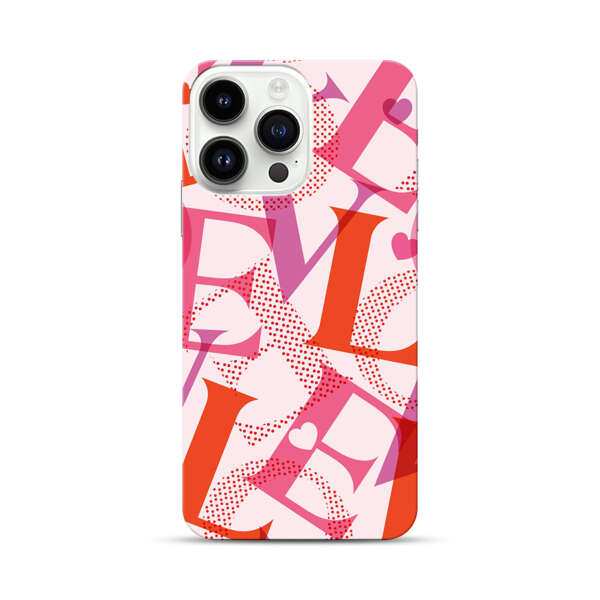 Love Colorful Letters Pattern iPhone 14 Pro Max Hard Case