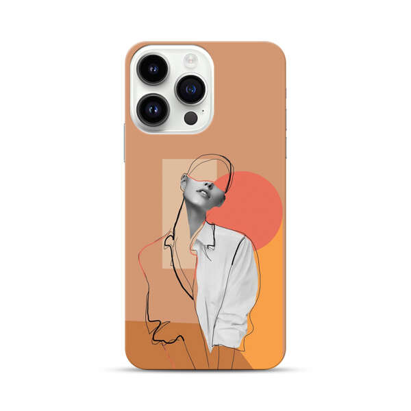 Stylish Abstract Portrait Art iPhone 14 Pro Max Hard Case
