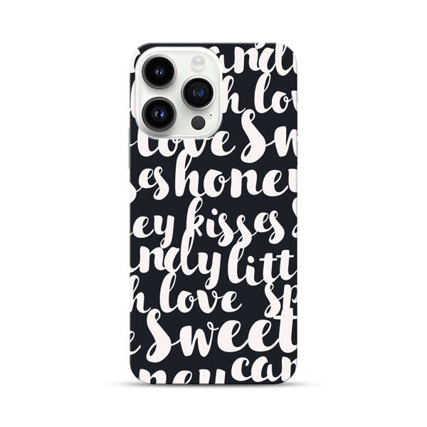 Sweet Honey Kisses Love Sugar Candy Pattern iPhone 14 Pro Max Hard Case
