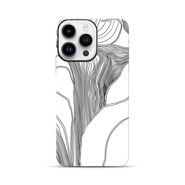 Abstract Line Art Design iPhone 14 Pro Max Impact Case