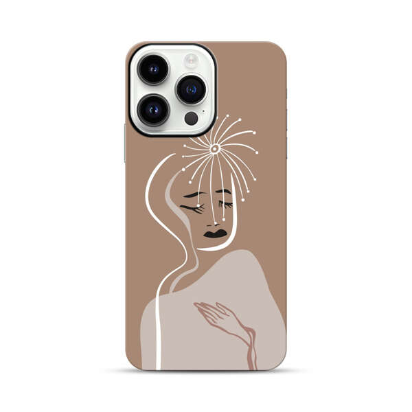 Artistic Abstract Portrait with Serene Face iPhone 14 Pro Max Impact Case