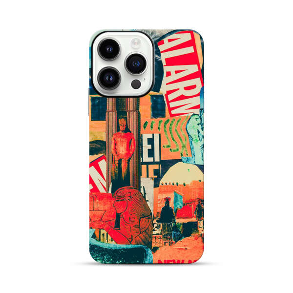 Artistic Urban Collage iPhone 14 Pro Max Impact Case