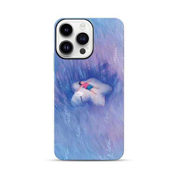Child Relaxing in Dreamy Field iPhone 14 Pro Max Impact Case