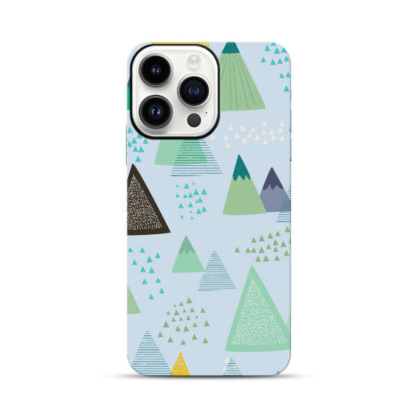 Colorful Abstract Mountain Pattern iPhone 14 Pro Max Impact Case