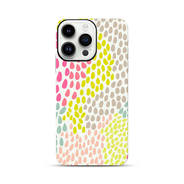 Colorful Abstract Teardrop Pattern iPhone 14 Pro Max Impact Case