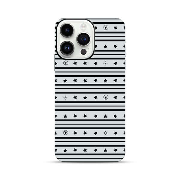 Elegant Stars Geometric Pattern iPhone 14 Pro Max Impact Case