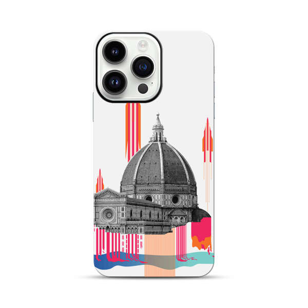 Florence Cathedral Dome Artistic Illustration iPhone 14 Pro Max Impact Case