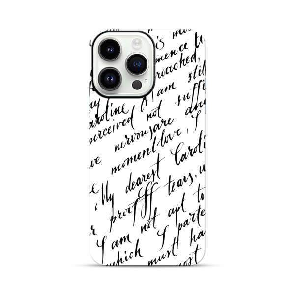 Handwritten Calligraphy iPhone 14 Pro Max Impact Case