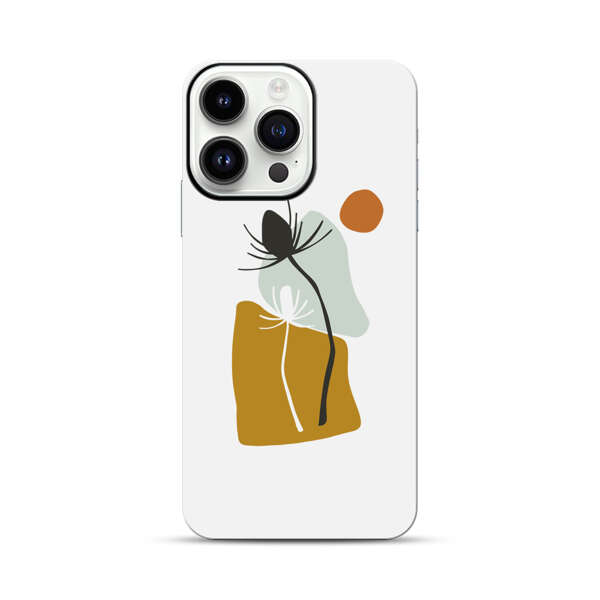 Minimalist Abstract Nature Design iPhone 14 Pro Max Impact Case