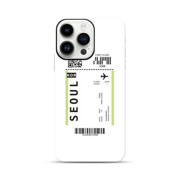 Minimalist Seoul Boarding Pass iPhone 14 Pro Max Impact Case