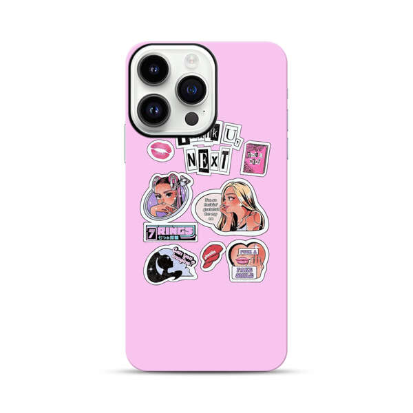 Pop Art Fashion Stickers iPhone 14 Pro Max Impact Case