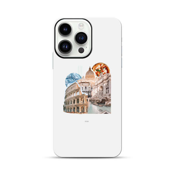Rome Landmarks with Pizza iPhone 14 Pro Max Impact Case