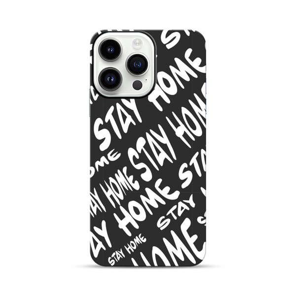 Stay Home Pattern iPhone 14 Pro Max Impact Case