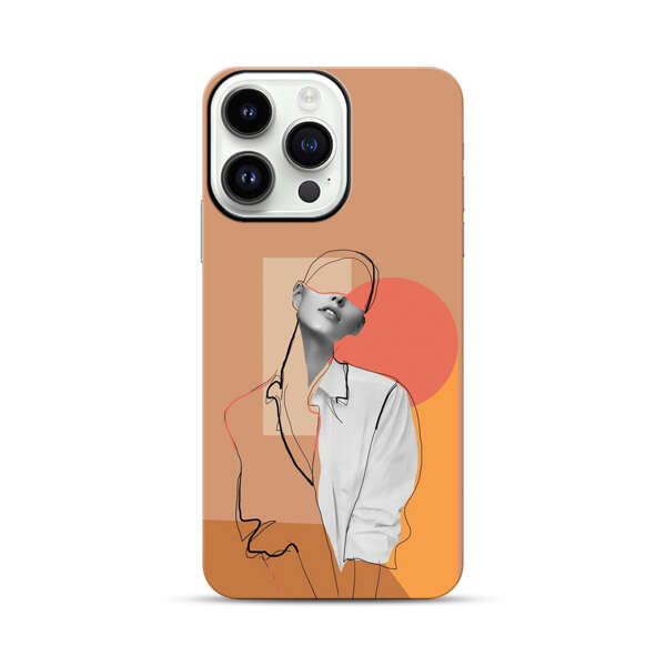 Stylish Abstract Portrait Art iPhone 14 Pro Max Impact Case