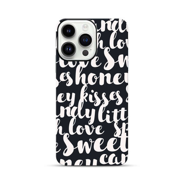 Sweet Honey Kisses Love Sugar Candy Pattern iPhone 14 Pro Max Impact Case