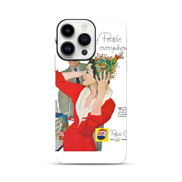 Vintage Pepsi-Cola Holiday Advertisement iPhone 14 Pro Max Impact Case