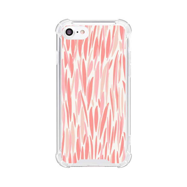 Abstract Coral Wavy Lines Pattern iPhone 7/8/SE (2020) Case