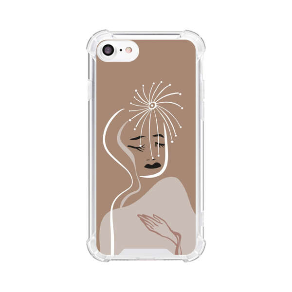 Artistic Abstract Portrait with Serene Face iPhone 7/8/SE (2020) Case