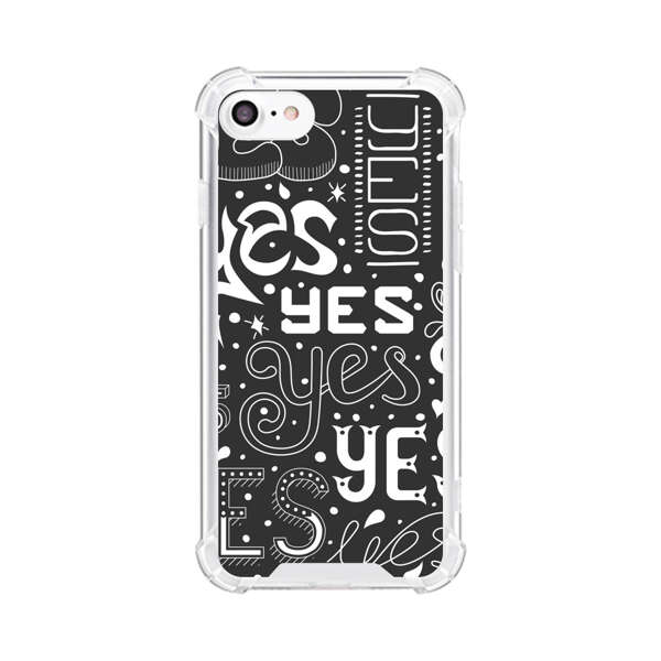 Bold Playful Typography Yes Pattern iPhone 7/8/SE (2020) Case